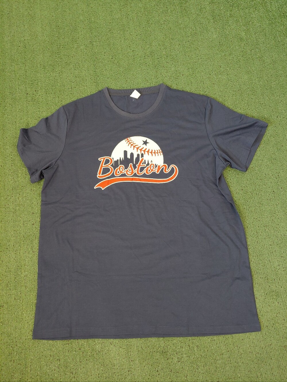 MLB Boston Red Sox Baseball City Skyline Sports Navy Blue T Shirt Sz XXL
